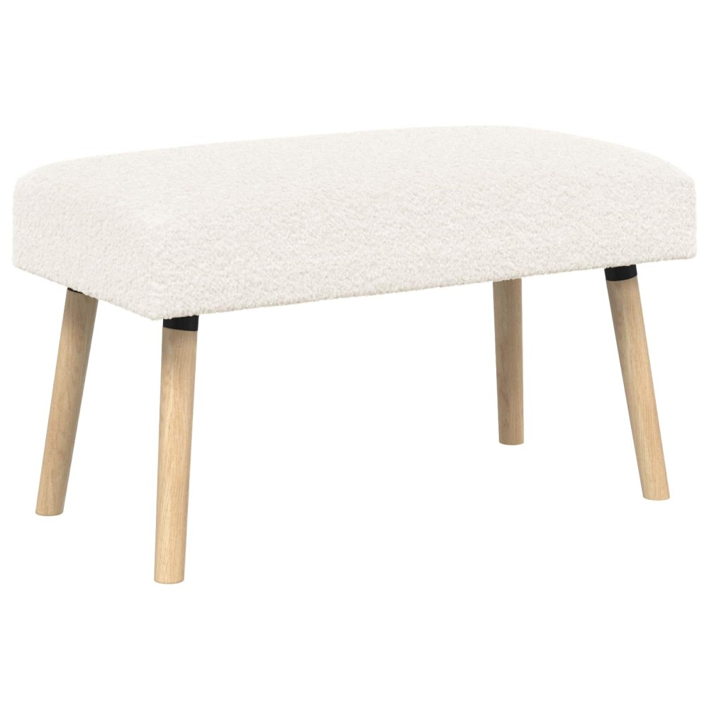 vidaXL παγκάκι Μονόχρωμο Κρεμ 80x40x46cm Μπουκλέ