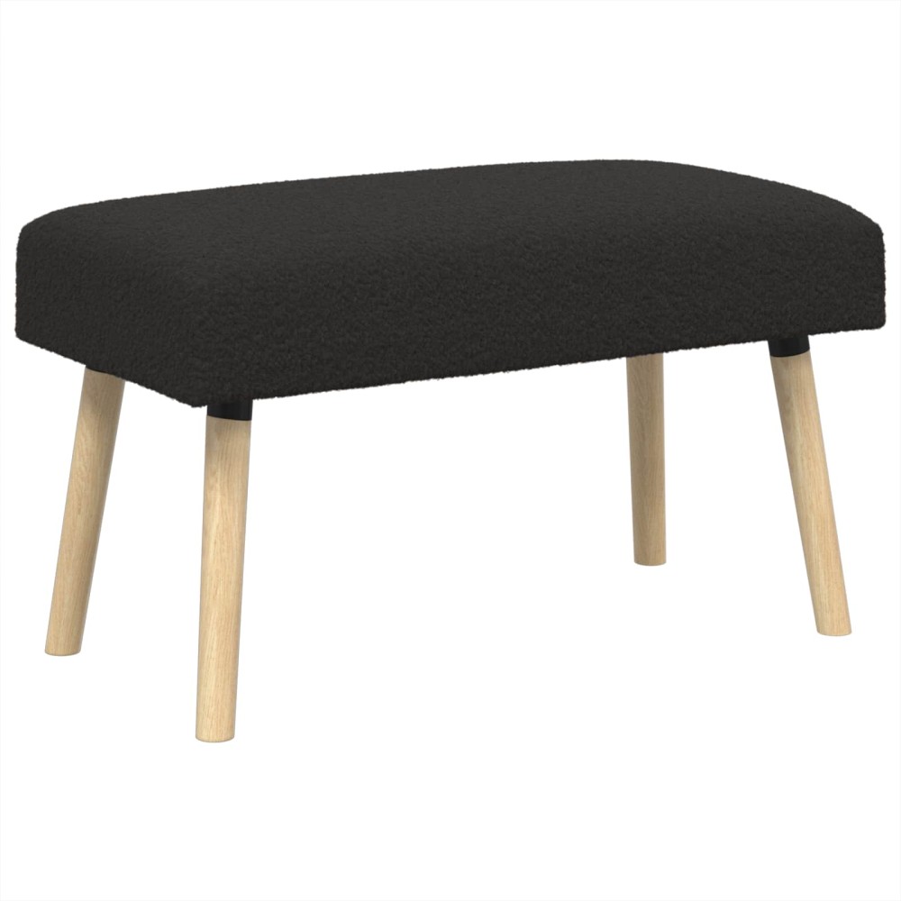 vidaXL παγκάκι Μονόχρωμο Μαύρο 80x40x46cm Μπουκλέ