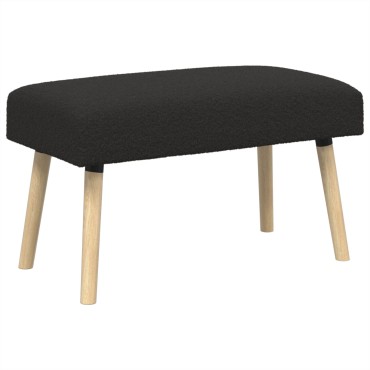 vidaXL παγκάκι Μονόχρωμο Μαύρο 80x40x46cm Μπουκλέ