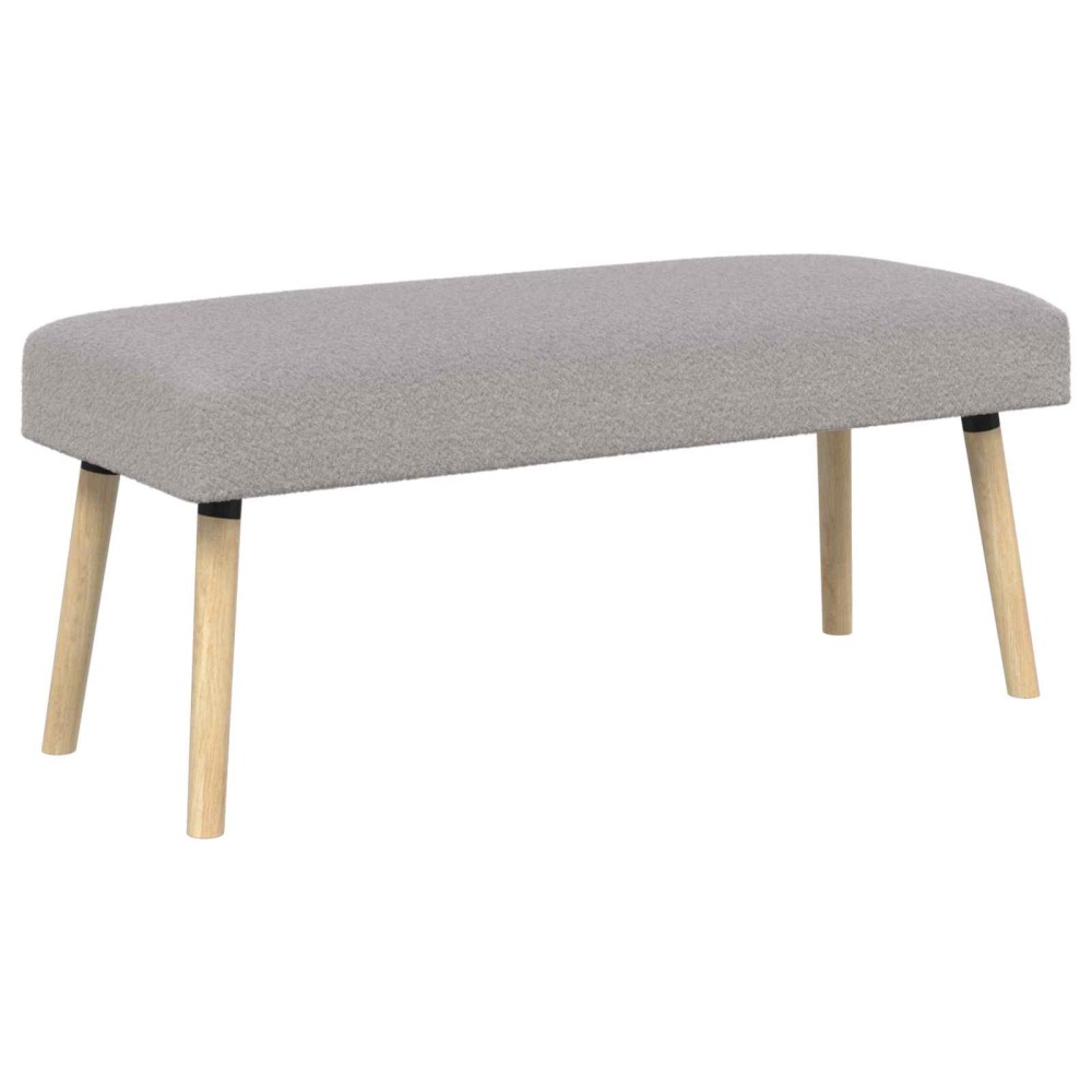 vidaXL παγκάκι Μονόχρωμο Ανοιχτό γκρι 110x40x46cm Μπουκλέ