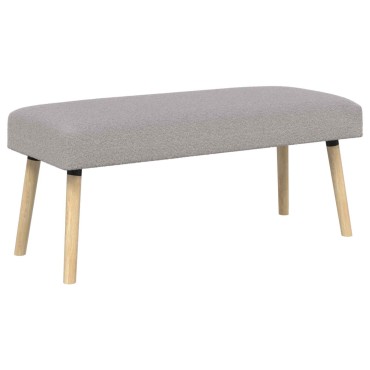 vidaXL παγκάκι Μονόχρωμο Ανοιχτό γκρι 110x40x46cm Μπουκλέ