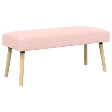 vidaXL παγκάκι Μονόχρωμο Ροζ 110x40x46cm Μπουκλέ
