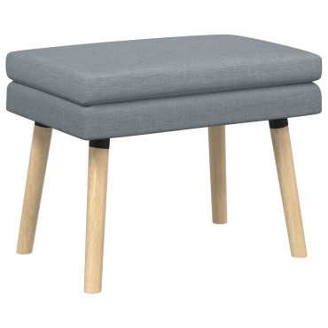 vidaXL Διπλή Επίστρωση Πάγκος Ανοιχτό γκρι 60x40x46cm Ύφασμα