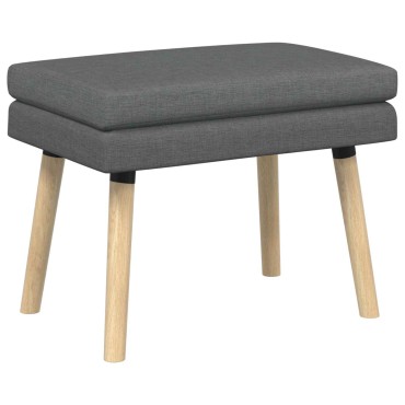 vidaXL Διπλή Επίστρωση Πάγκος Σκούρο Γκρι 60x40x46cm Ύφασμα