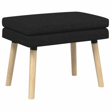 vidaXL Διπλή Επίστρωση Πάγκος Μαύρο 60x40x46cm Ύφασμα