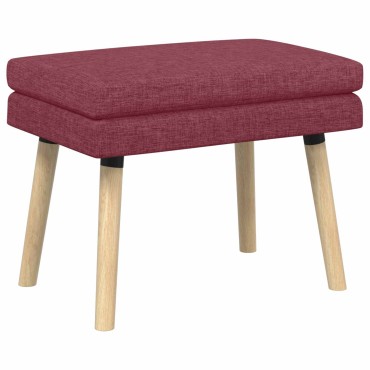 vidaXL Διπλή Επίστρωση Πάγκος Κόκκινο 60x40x46cm Ύφασμα