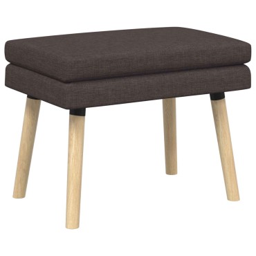 vidaXL Διπλή Επίστρωση Πάγκος Σκούρο Καφέ 60x40x46cm Ύφασμα