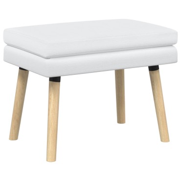 vidaXL Διπλή Επίστρωση Πάγκος Λευκό 60x40x46cm Ύφασμα