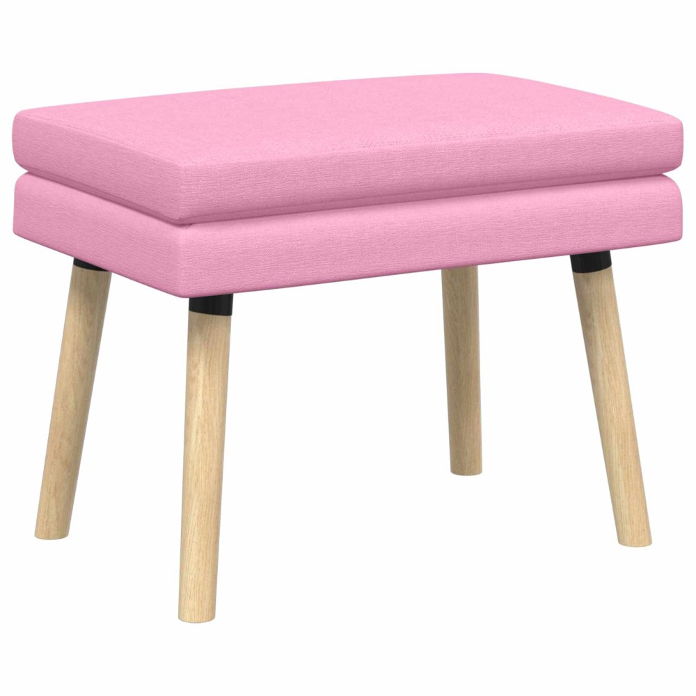 vidaXL Διπλή Επίστρωση Πάγκος Ροζ 60x40x46cm Ύφασμα