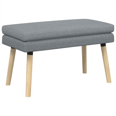 vidaXL Διπλή Επίστρωση Πάγκος Ανοιχτό γκρι 80x40x47cm Ύφασμα