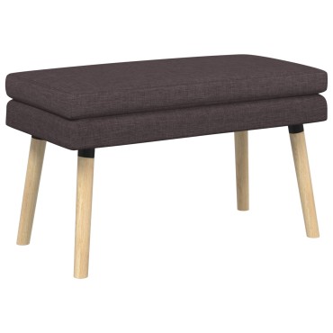 vidaXL Διπλή Επίστρωση Πάγκος Σκούρο Καφέ 80x40x47cm Ύφασμα