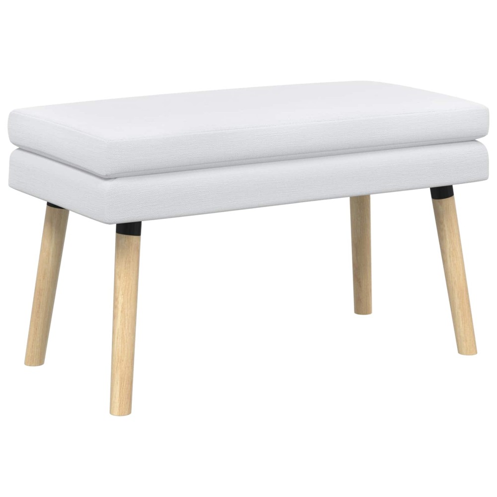 vidaXL Διπλή Επίστρωση Πάγκος Λευκό 80x40x47cm Ύφασμα