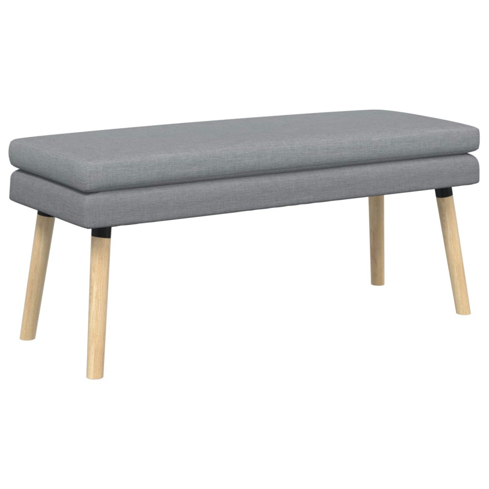 vidaXL Διπλή Επίστρωση Πάγκος Ανοιχτό γκρι 110x40x47cm Ύφασμα