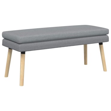 vidaXL Διπλή Επίστρωση Πάγκος Ανοιχτό γκρι 110x40x47cm Ύφασμα