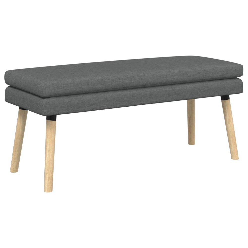 vidaXL Διπλή Επίστρωση Πάγκος Σκούρο Γκρι 110x40x47cm Ύφασμα