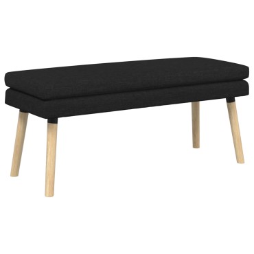 vidaXL Διπλή Επίστρωση Πάγκος Μαύρο 110x40x47cm Ύφασμα