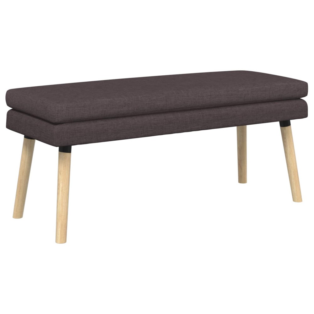 vidaXL Διπλή Επίστρωση Πάγκος Σκούρο Καφέ 110x40x47cm Ύφασμα