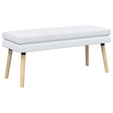 vidaXL Διπλή Επίστρωση Πάγκος Λευκό 110x40x47cm Ύφασμα