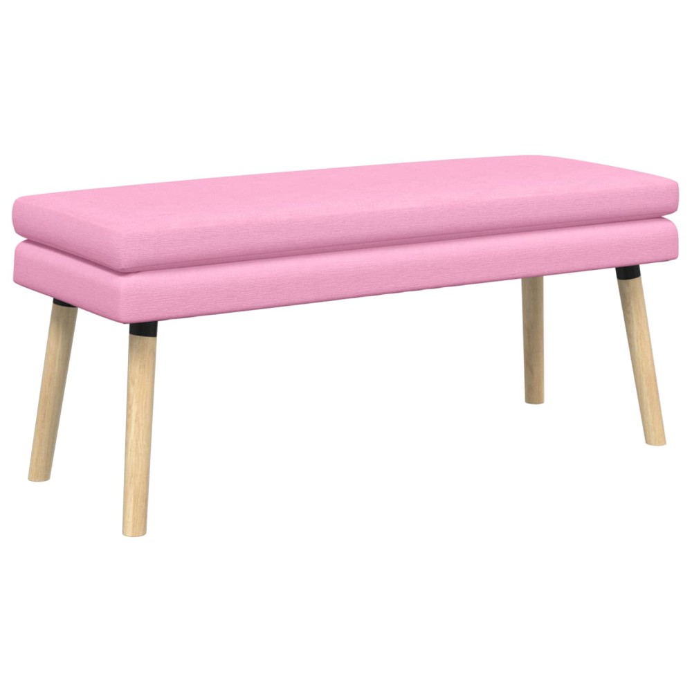 vidaXL Διπλή Επίστρωση Πάγκος Ροζ 110x40x47cm Ύφασμα