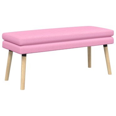 vidaXL Διπλή Επίστρωση Πάγκος Ροζ 110x40x47cm Ύφασμα