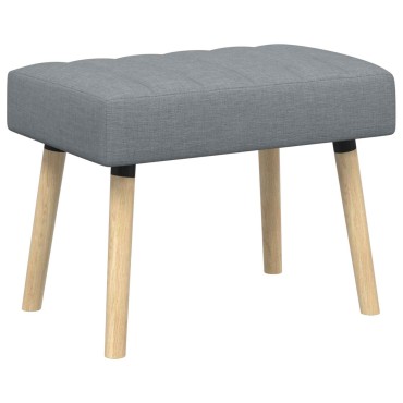 vidaXL Πάγκος με Καναλεύματα Ανοιχτό γκρι 60x40x45cm Ύφασμα 1 τεμ.