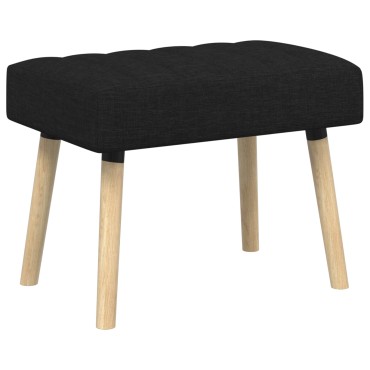 vidaXL Πάγκος με Καναλεύματα Μαύρο 60x40x45cm Ύφασμα 1 τεμ.