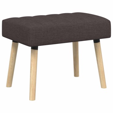 vidaXL Πάγκος με Καναλεύματα Σκούρο Καφέ 60x40x45cm Ύφασμα 1 τεμ.