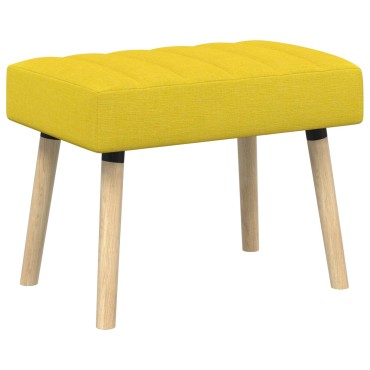 vidaXL Πάγκος με Καναλεύματα Απαλό Κίτρινο 60x40x45cm Ύφασμα 1 τεμ.