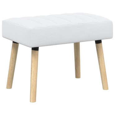 vidaXL Πάγκος με Καναλεύματα Λευκό 60x40x45cm Ύφασμα 1 τεμ.