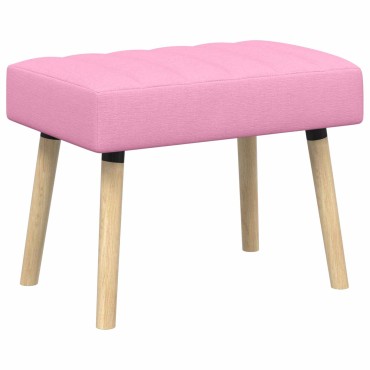 vidaXL Πάγκος με Καναλεύματα Ροζ 60x40x45cm Ύφασμα 1 τεμ.