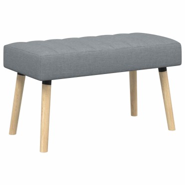vidaXL Πάγκος με Καναλεύματα Ανοιχτό γκρι 80x40x46cm Ύφασμα 1 τεμ.