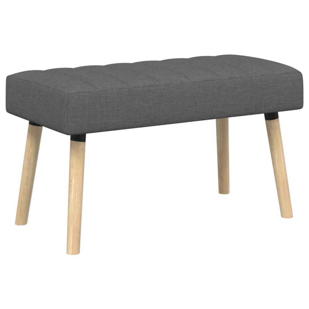 vidaXL Πάγκος με Καναλεύματα Σκούρο Γκρι 80x40x46cm Ύφασμα 1 τεμ.
