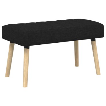 vidaXL Πάγκος με Καναλεύματα Μαύρο 80x40x46cm Ύφασμα 1 τεμ.
