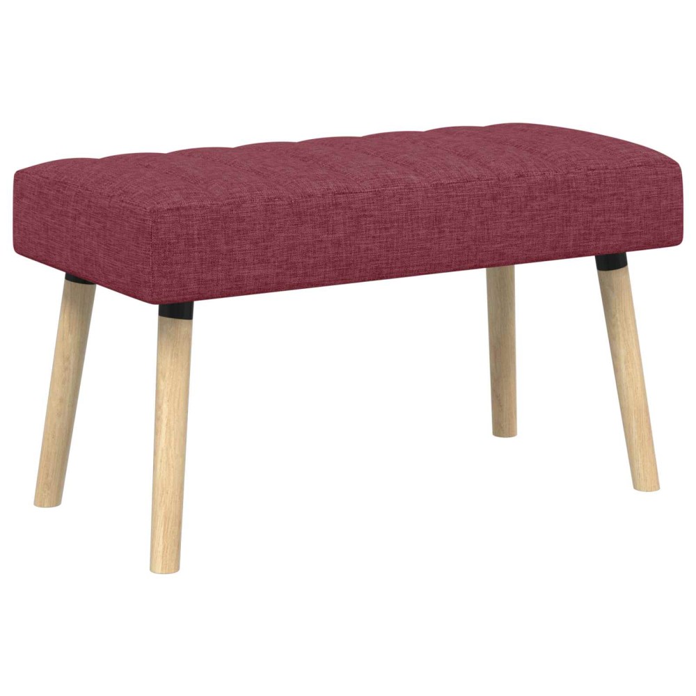 vidaXL Πάγκος με Καναλεύματα Κόκκινο 80x40x46cm Ύφασμα 1 τεμ.
