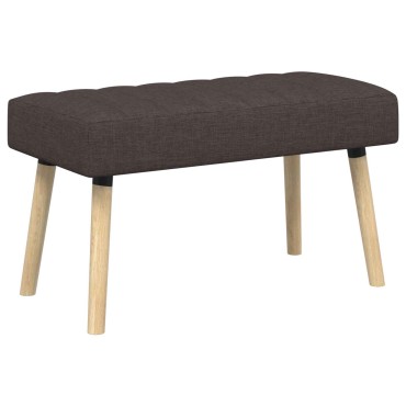 vidaXL Πάγκος με Καναλεύματα Σκούρο Καφέ 80x40x46cm Ύφασμα 1 τεμ.