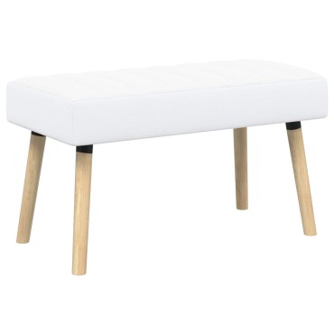 vidaXL Πάγκος με Καναλεύματα Λευκό 80x40x46cm Ύφασμα 1 τεμ.