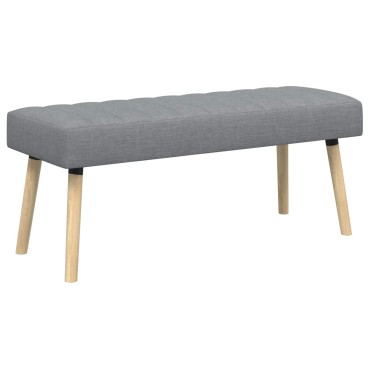 vidaXL Πάγκος με Καναλεύματα Ανοιχτό γκρι 110x40x46cm Ύφασμα 1 τεμ.