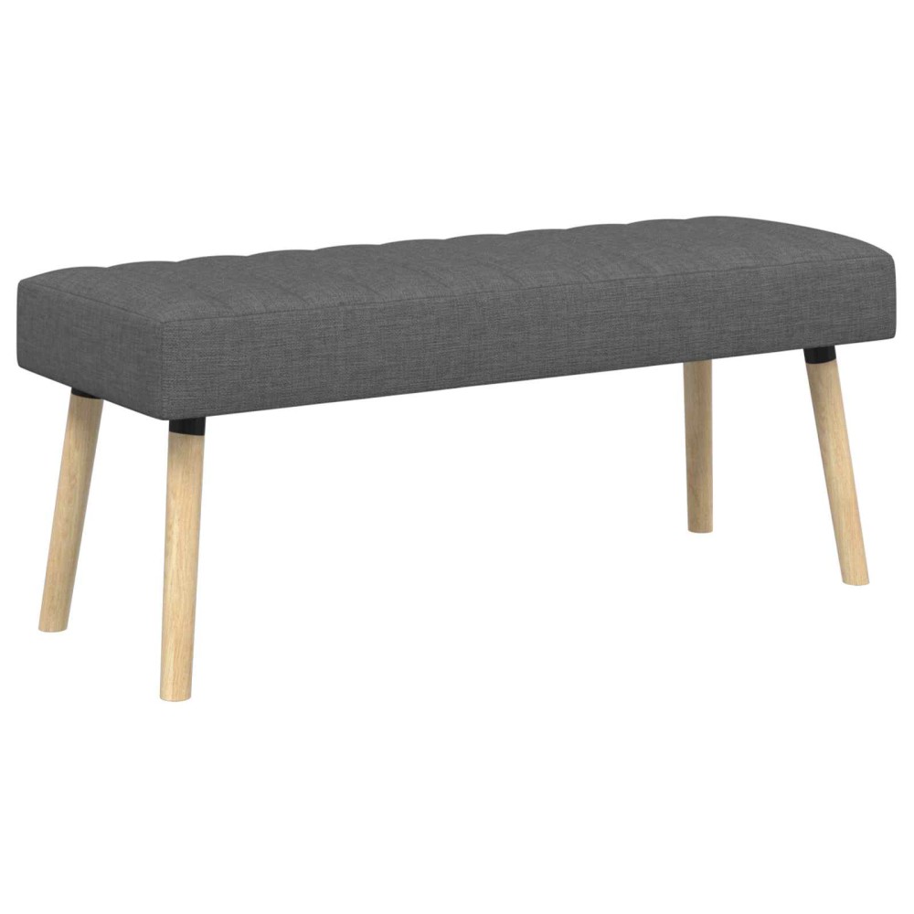 vidaXL Πάγκος με Καναλεύματα Σκούρο Γκρι 110x40x46cm Ύφασμα 1 τεμ.