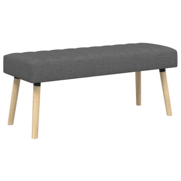 vidaXL Πάγκος με Καναλεύματα Σκούρο Γκρι 110x40x46cm Ύφασμα 1 τεμ.