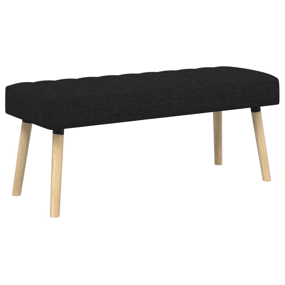 vidaXL Πάγκος με Καναλεύματα Μαύρο 110x40x46cm Ύφασμα 1 τεμ.