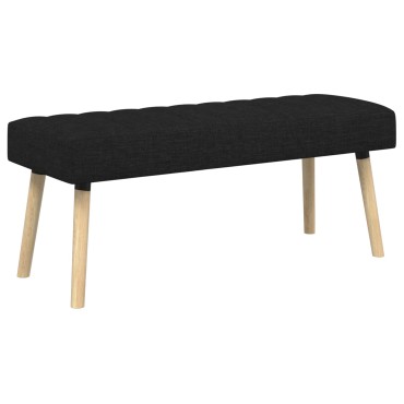 vidaXL Πάγκος με Καναλεύματα Μαύρο 110x40x46cm Ύφασμα 1 τεμ.