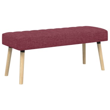 vidaXL Πάγκος με Καναλεύματα Κόκκινο 110x40x46cm Ύφασμα 1 τεμ.