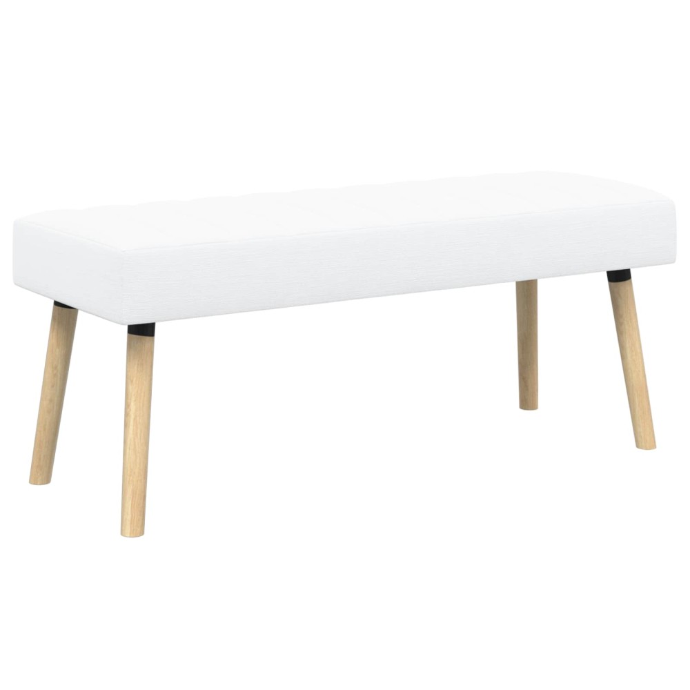 vidaXL Πάγκος με Καναλεύματα Λευκό 110x40x46cm Ύφασμα 1 τεμ.