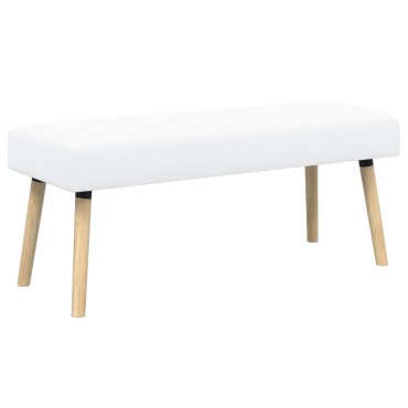 vidaXL Πάγκος με Καναλεύματα Λευκό 110x40x46cm Ύφασμα 1 τεμ.