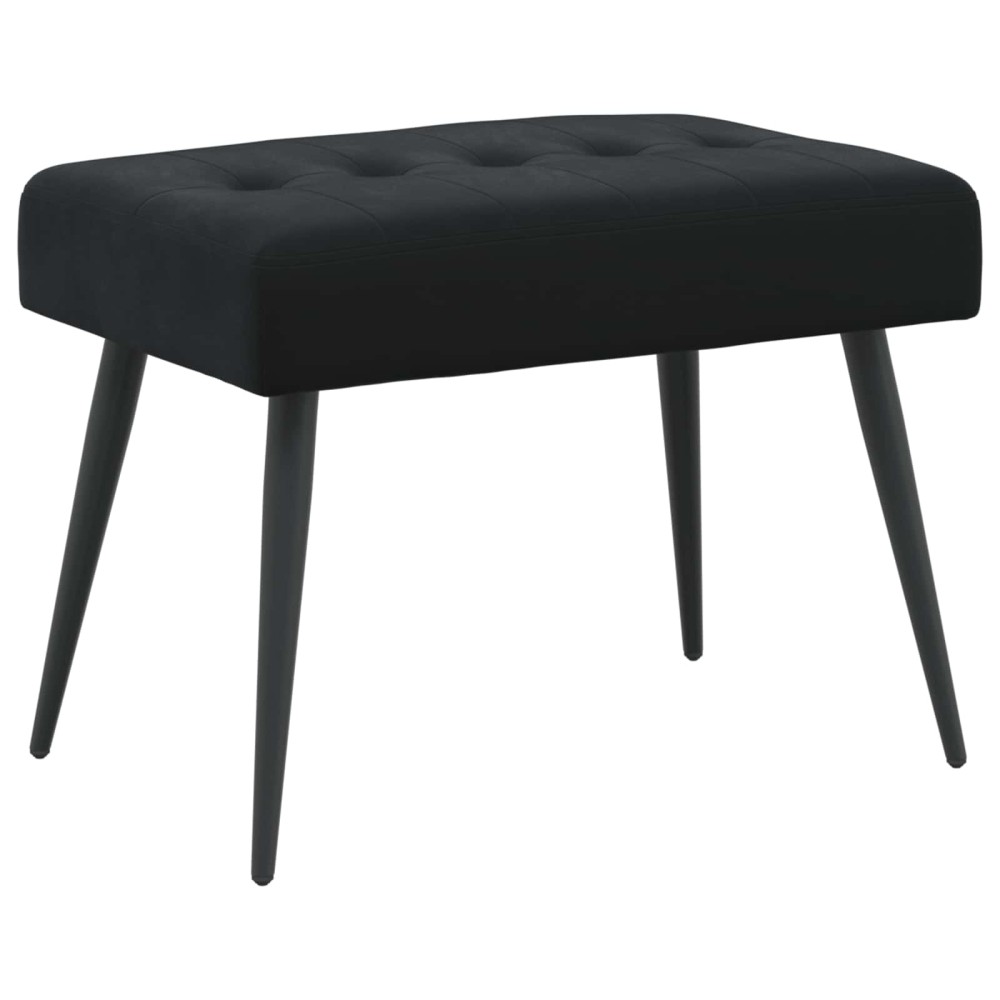 vidaXL Πάγκος με κουμπωτές επιφάνειες Μαύρο 60x40x45cm Βελούδο 1 τεμ.