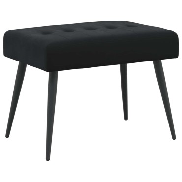 vidaXL Πάγκος με κουμπωτές επιφάνειες Μαύρο 60x40x45cm Βελούδο 1 τεμ.