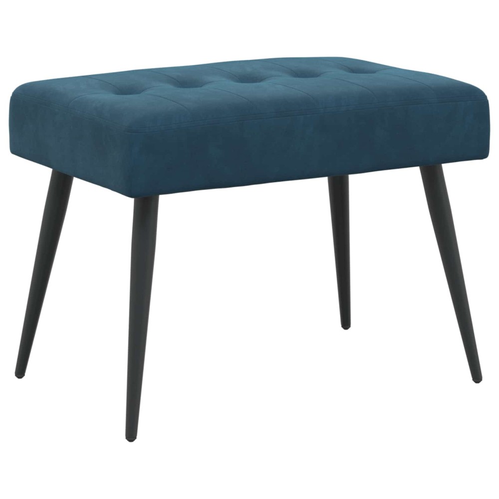vidaXL Πάγκος με κουμπωτές επιφάνειες Μπλε 60x40x45cm Βελούδο 1 τεμ.