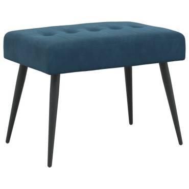 vidaXL Πάγκος με κουμπωτές επιφάνειες Μπλε 60x40x45cm Βελούδο 1 τεμ.