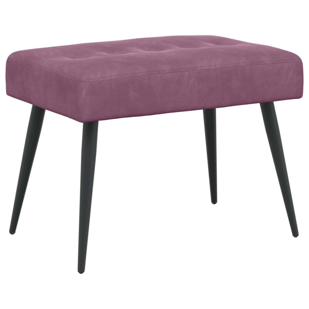 vidaXL Πάγκος με κουμπωτές επιφάνειες Μοβ 60x40x45cm Βελούδο 1 τεμ.