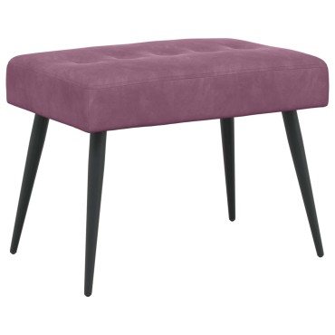vidaXL Πάγκος με κουμπωτές επιφάνειες Μοβ 60x40x45cm Βελούδο 1 τεμ.